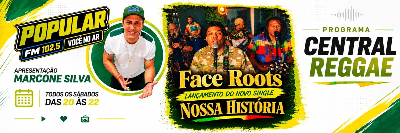PROGRAMA CENTRAL REGGAE - RÁDIO POPULAR FM 102,5 - ENTREVISTA FACE ROOTS
